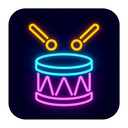 icon_communication_drum_neon icon preview