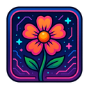 icon_communication_flower_cyberpunk icon preview