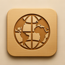 icon_communication_globe_embossed icon preview