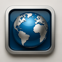 icon_communication_globe_metallic icon preview