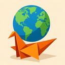 icon_communication_globe_origami icon preview
