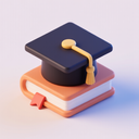 icon_communication_graduation_cap_3d_isometric icon preview