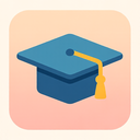 icon_communication_graduation_cap_flat_pastel icon preview