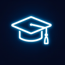 icon_communication_graduation_cap_glow_effect icon preview