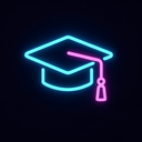 icon_communication_graduation_cap_neon icon preview
