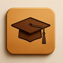 icon_communication_graduation_cap_wooden icon preview