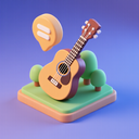 icon_communication_guitar_3d_isometric icon preview