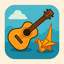 icon_communication_guitar_origami icon preview
