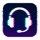 icon_communication_headphones_digital_glitch icon preview