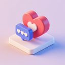 icon_communication_heart_3d_isometric icon preview