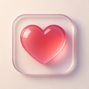icon_communication_heart_glassy icon preview