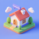 icon_communication_house_3d_isometric icon preview