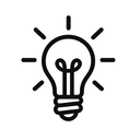 icon_communication_light_bulb_monochrome icon preview