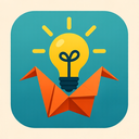 icon_communication_light_bulb_origami icon preview