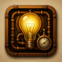 icon_communication_light_bulb_steampunk icon preview