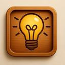 icon_communication_light_bulb_wooden icon preview