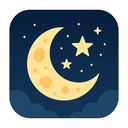 icon_communication_moon_flat_design icon preview