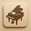 icon_communication_piano_embossed icon preview