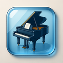 icon_communication_piano_glassy icon preview