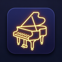 icon_communication_piano_glow_effect icon preview