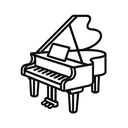 icon_communication_piano_line_art icon preview