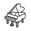 icon_communication_piano_minimal_outline icon preview