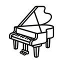 icon_communication_piano_outline icon preview