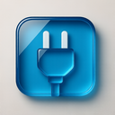 icon_communication_plug_glassy icon preview