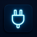 icon_communication_plug_glow_effect icon preview