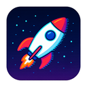 icon_communication_rocket_digital_glitch icon preview