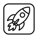 icon_communication_rocket_line_art icon preview