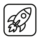 icon_communication_rocket_minimal_outline icon preview