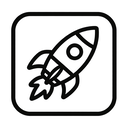 icon_communication_rocket_monochrome icon preview