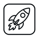 icon_communication_rocket_thin icon preview