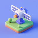 icon_communication_satellite_3d_isometric icon preview