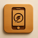icon_communication_smartphone_wooden icon preview