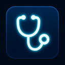 icon_communication_stethoscope_glow_effect icon preview