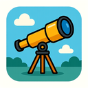 icon_communication_telescope_cartoon icon preview