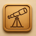 icon_communication_telescope_embossed icon preview