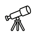 icon_communication_telescope_line_art icon preview
