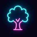 icon_communication_tree_neon icon preview