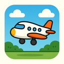 icon_construction_airplane_cartoon icon preview