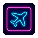 icon_construction_airplane_neon icon preview