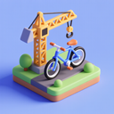 icon_construction_bicycle_3d_isometric icon preview