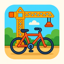 icon_construction_bicycle_cartoon icon preview