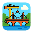 icon_construction_bridge_cartoon icon preview