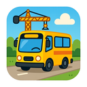 icon_construction_bus_cartoon icon preview