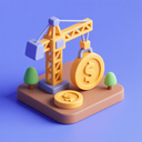 icon_construction_coin_3d_isometric icon preview