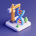 icon_construction_dna_strand_3d_isometric icon preview
