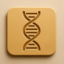 icon_construction_dna_strand_embossed icon preview